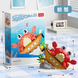 Mô hình lắp ráp 3D Sinh Vật Biển Mini MZ262-MZ270 - Đồ chơi trí tuệ chủ đề Đại Dương (Cua, Cá Heo, Sứa, Bạch Tuộc) 3