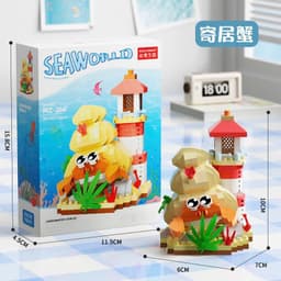 Mô hình lắp ráp 3D Sinh Vật Biển Mini MZ262-MZ270 - Đồ chơi trí tuệ chủ đề Đại Dương (Cua, Cá Heo, Sứa, Bạch Tuộc) 5