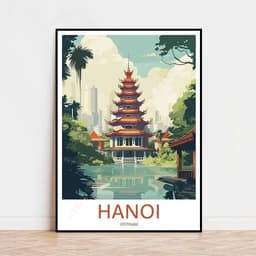 Tranh treo tường phong cảnh phố cổ Hà Nội decor quán cà phê khách sạn theo yêu cầu 2
