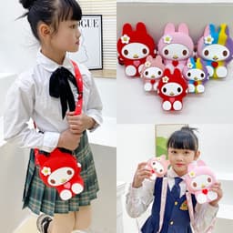 [Lớn, vừa điện thoại] Túi tỏi đeo chéo silicon hình my melody làm quà tặng bạn gái đựng điện thoại 9