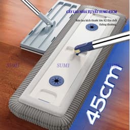 Bộ Cây Lau Nhà Tự Vắt Sumi 45cm Thế Hệ Mới, Chổi Lau Nhà Đa Năng Bông San Hô Tiện Dụng Siêu Thấm Hút 2