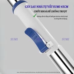 Bộ Cây Lau Nhà Tự Vắt Sumi 45cm Thế Hệ Mới, Chổi Lau Nhà Đa Năng Bông San Hô Tiện Dụng Siêu Thấm Hút 7