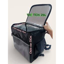TÚI GIỮ NHIỆT SHIPPER- TÚI GIAO HÀNG ĐA NĂNG MÀU ĐEN (BẢN NÂNG CẤP NHIỀU NGĂN - Không kèm khay) 1