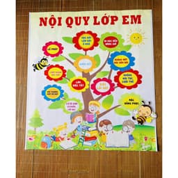 [Bạt lụa] - Các mẫu trang trí lớp học Bạt lụa dệt trang trí lớp - Nội quy lớp học chất liệu bạt dệt dày dặn. 2