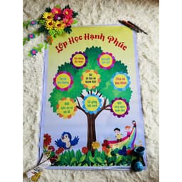 [Bạt lụa] - Các mẫu trang trí lớp học Bạt lụa dệt trang trí lớp - Nội quy lớp học chất liệu bạt dệt dày dặn. 3