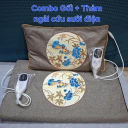 COMBO Thảm Ngải Cứu + Gối(To) Ngải Cứu Đông Y Hỗ Trợ Giảm Đau Nhức Xương Khớp, Giúp Ngủ Ngon, Tuần Hoàn Máu 9
