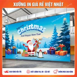Phông NOEL_GIÁNG SINH in theo yêu cầu_ Mẫu sẵn_Mẫu thiết kế_In lấy ngay 1