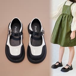 Giày búp bê Mary Jane dự tiệc đi học xinh xắn Dễ Thương | Da mềm đế chống trơn điệu đà .666 3