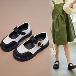 Giày búp bê Mary Jane dự tiệc đi học xinh xắn Dễ Thương | Da mềm đế chống trơn điệu đà .666 6