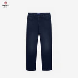Deal Tốt- Quần jean nam ống đứng GENVIET JEANS giặt mài basic trẻ trung dễ phối đồ 8881 3