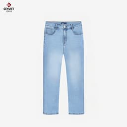 Deal Tốt- Quần jean nam ống đứng GENVIET JEANS giặt mài basic trẻ trung dễ phối đồ 8881 2