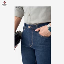 [ẨN] Quần Jean Nam Co Giãn 4 Chiều Slim GENVIET JEANS Dáng Ôm Vừa 9103 3