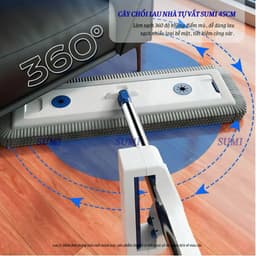 Cây Lau Nhà Tự Vắt SUMI 45cm, Cây Chổi Lau Nhà Thông Minh Xoay 360 Độ Tiện Dụng Thấm Hút Đa Năng 6