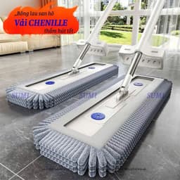 Cây Lau Nhà Tự Vắt SUMI 45cm, Cây Chổi Lau Nhà Thông Minh Xoay 360 Độ Tiện Dụng Thấm Hút Đa Năng 7