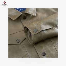 [ẨN] Áo khoác da nam GENVIET JEANS dáng Trucker da pu mềm cao cấp basic dễ phối đồ tôn dáng 9098 7