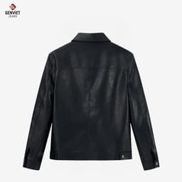 [ẨN] Áo khoác da nam GENVIET JEANS dáng Trucker da pu mềm cao cấp basic dễ phối đồ tôn dáng 9098 3