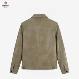 [ẨN] Áo khoác da nam GENVIET JEANS dáng Trucker da pu mềm cao cấp basic dễ phối đồ tôn dáng 9098 6