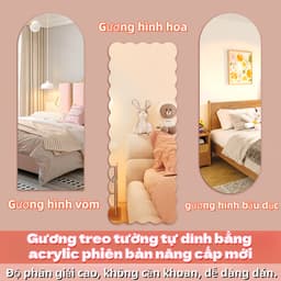 Gương tường tự dính 40-60CM Gương tường Acrylic Gương mềm dán tường Gương dán 2