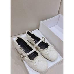 [HỎA TỐC]Giày Bệt Búp Bê Mary Jane Nữ Quai Ngang Phối Ren Nơ Xinh Xắn Đế Dẻo Chống Trơn HYEON B01 4