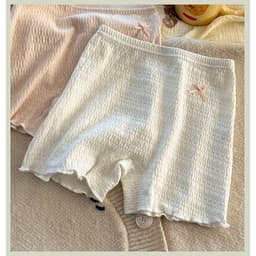Combo 4 quần chíp đùi cotton gân tăm Nơ Xinh cho bé gái, quần đùi bảo hộ thoáng mát co giãn Cherikids 4