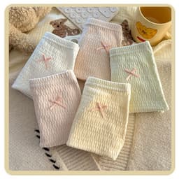 Combo 4 quần chíp đùi cotton gân tăm Nơ Xinh cho bé gái, quần đùi bảo hộ thoáng mát co giãn Cherikids 5