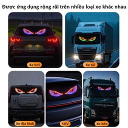 Đèn led mắt quỷ ô tô nhiều chế độ đèn linh hoạt cấp nguồn USB trang trí kính ô tô trước sau 5