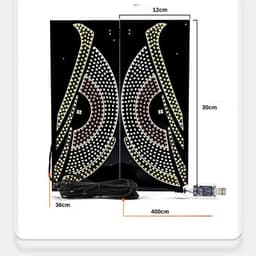 Đèn led mắt quỷ ô tô nhiều chế độ đèn linh hoạt cấp nguồn USB trang trí kính ô tô trước sau 9