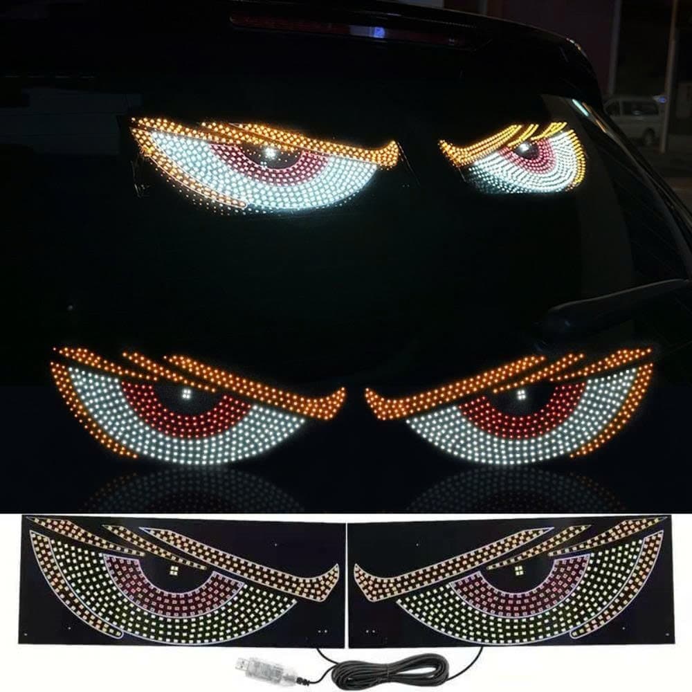 Đèn led mắt quỷ ô tô nhiều chế độ đèn linh hoạt cấp nguồn USB trang trí kính ô tô trước sau