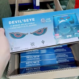 Đèn led mắt quỷ ô tô nhiều chế độ đèn linh hoạt cấp nguồn USB trang trí kính ô tô trước sau 6