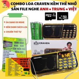 Loa Nghe Craven Tắm Ngôn Ngữ Máy nghe Tiếng ồn trắng cho em bé Easy Truyện Thơ Tiếng Việt 1