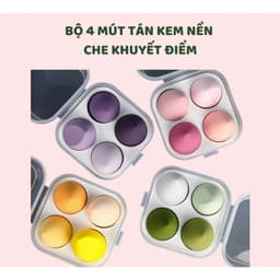 Set 4 mút trang điểm VINALUXURY tiện lợi mềm mại chất lượng cao 2