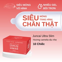 Bao cao su Juncai Kéo dài thời gian siêu mỏng Spearmint nhiều gel bôi trơn hương bạc hà, hộp 10 bcs 4