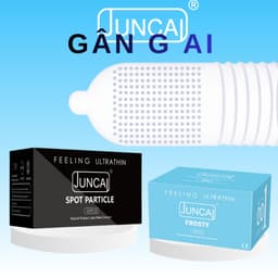 Bao cao su Juncai Kéo dài thời gian siêu mỏng Spearmint nhiều gel bôi trơn hương bạc hà, hộp 10 bcs 5
