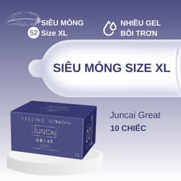 Bao cao su Juncai Kéo dài thời gian siêu mỏng Spearmint nhiều gel bôi trơn hương bạc hà, hộp 10 bcs 6