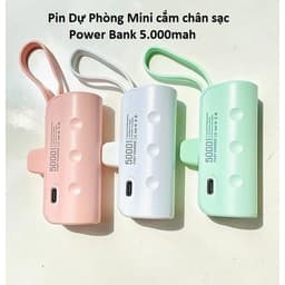 Pin Dự Phòng Sạc Nhanh 22.5W Wekome WP-19 5.000mAh và Pin Dự Phòng Power Bank 5.000mah. LKP 8