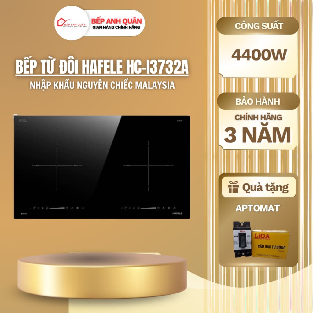 Bếp từ 2 vùng nấu HAFELE HC-I3732A | Nhập khẩu nguyên chiếc Malaysia | Bảo hành chính hãng 3 năm