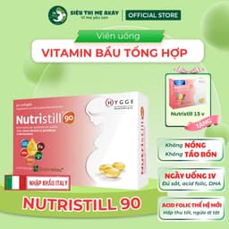 Vitamin bầu NUTRISTILL 90 Chính hãng Italia 30v - Bổ sung sắt, acid folic, DHA + vitamin tổng hợp cho mẹ bầu 1