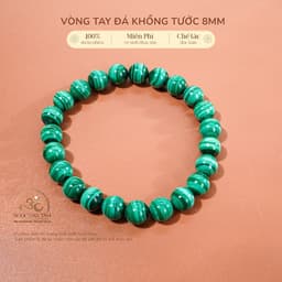 Ngọc Đan Tâm - Vòng Tay Đá Khổng Tước 8mm 3A - Mệnh Mộc & Mệnh Hỏa 1
