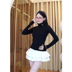 [LÓT LÔNG] Áo Giữ Nhiệt Dài Tay Thêu Justdun PQ1 - Áo Cổ Lọ Dài Tay Nữ Ấm Áp Cho Ngày Lạnh JUSTDUN 3