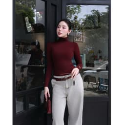 [LÓT LÔNG] Áo Giữ Nhiệt Dài Tay Thêu Justdun PQ1 - Áo Cổ Lọ Dài Tay Nữ Ấm Áp Cho Ngày Lạnh JUSTDUN 9
