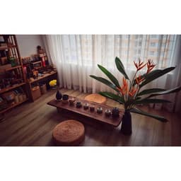 Bàn Trà Bệt Gỗ Lũa Pơ Mu Tự Nhiên, Bàn Sofa Từ Ván Lợp Mộc Mạc - Xưởng Mộc Maido 4