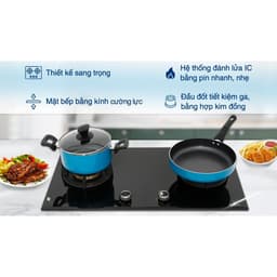 Bếp ga đôi 2 vùng nấu Hafele HC-G782B kính cường lực, tiết kiệm ga - 538.66.507 6