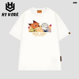 Áo Thun HY KORÉ Judy Nick Kiss 2986 Form Rộng Localbrand Oversize Unisex Vải Cotton 75% Nam Nữ Mặc Đẹp 1