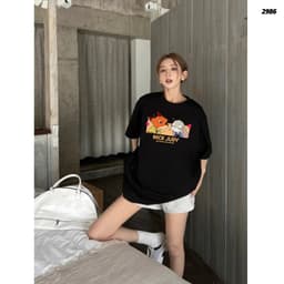 Áo Thun HY KORÉ Judy Nick Kiss 2986 Form Rộng Localbrand Oversize Unisex Vải Cotton 75% Nam Nữ Mặc Đẹp 3