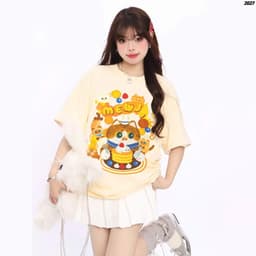 Áo Thun HY KORÉ Mèo Đầu Bếp 2027 Form Rộng Localbrand Oversize Unisex Vải Cotton 75% Nam Nữ Mặc Đẹp 3