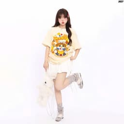 Áo Thun HY KORÉ Mèo Đầu Bếp 2027 Form Rộng Localbrand Oversize Unisex Vải Cotton 75% Nam Nữ Mặc Đẹp 4