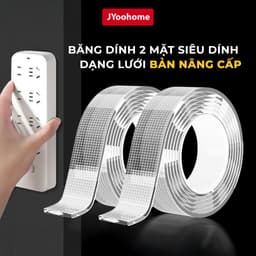 Băng Keo Nano 2 Mặt Dạng Lưới Siêu Dính JYoohome Băng Dính Trong Suốt Bền Bỉ Tái Sử Dụng Đa Năng 1