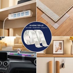 Băng Keo Nano 2 Mặt Dạng Lưới Siêu Dính JYoohome Băng Dính Trong Suốt Bền Bỉ Tái Sử Dụng Đa Năng 6