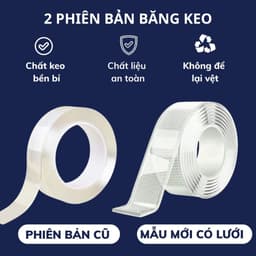 Băng Keo Nano 2 Mặt Dạng Lưới Siêu Dính JYoohome Băng Dính Trong Suốt Bền Bỉ Tái Sử Dụng Đa Năng 8