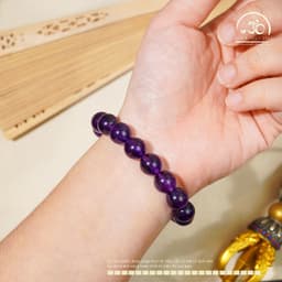 Ngọc Đan Tâm - Vòng Tay Thạch Anh Tím 11mm 6A -  Mệnh Thổ & Mệnh Hoả 7